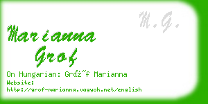 marianna grof business card