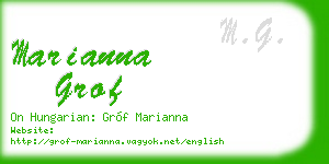 marianna grof business card